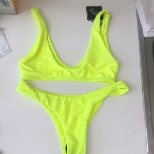 Neon Yellow Bikini!